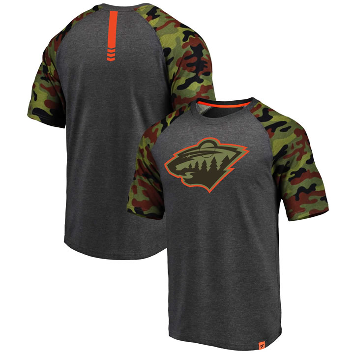 Minnesota Wild Fanatics Branded Heathered GrayCamo Recon Camo Raglan T-Shirt,We sell and wholesale Minnesota Wild Fanatics Branded Heathered GrayCamo Recon Camo Raglan T-Shirt on line form chian!